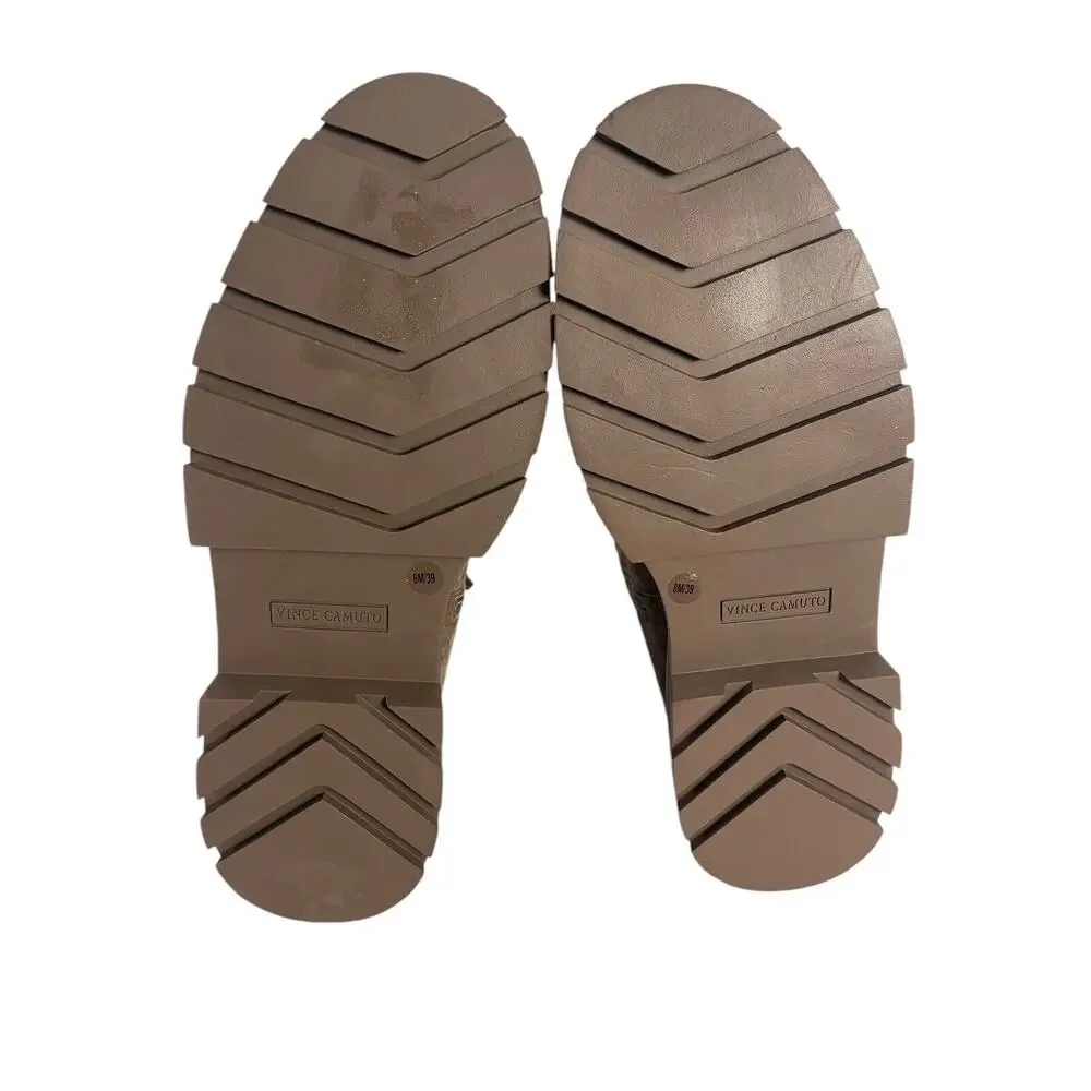 Vince Camuto Neframes Dark Taupe Leather Chelsea Boot Round Toe Size 8 M NWOB - Picture 10 of 10